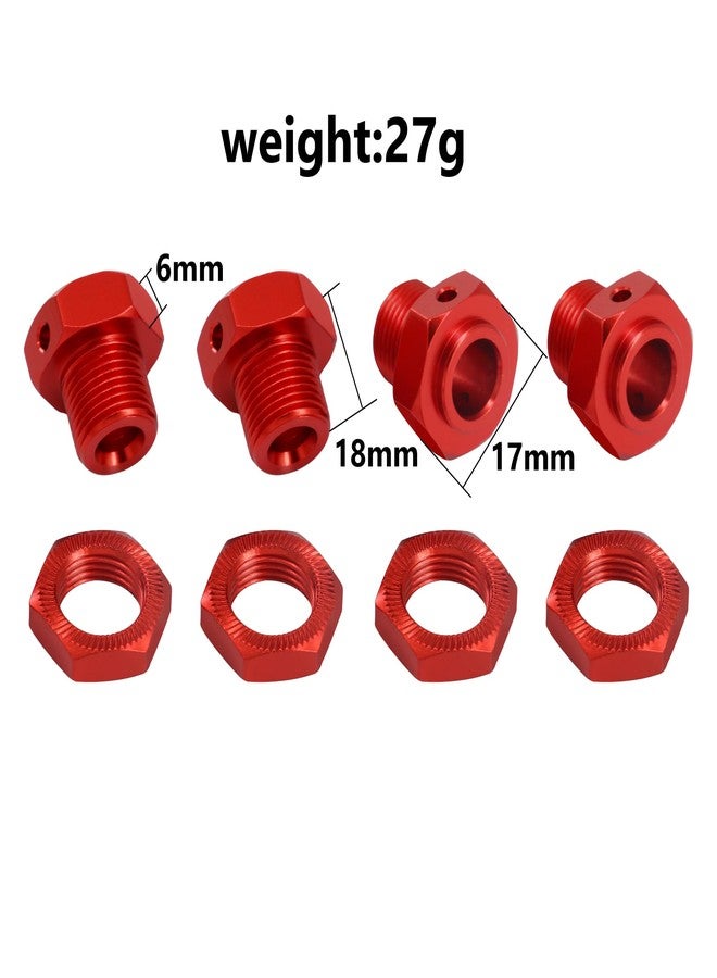 POLANTA 17mm Aluminum Alloy 6mm Extended Hub Hex Nut Set for ARRMA Kraton 4s Outcast 4s Upgrade Parts - Image 5